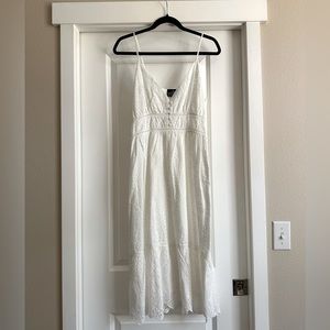 Eyelet Summer Dress - White - S
